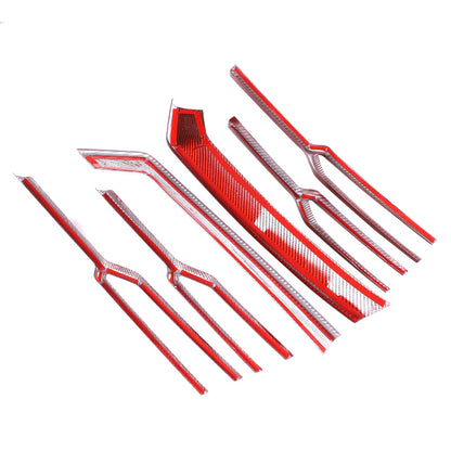 Red Real Carbon Fiber Front Grille Strip Trim For Lamborghini Urus 2018-2021 9