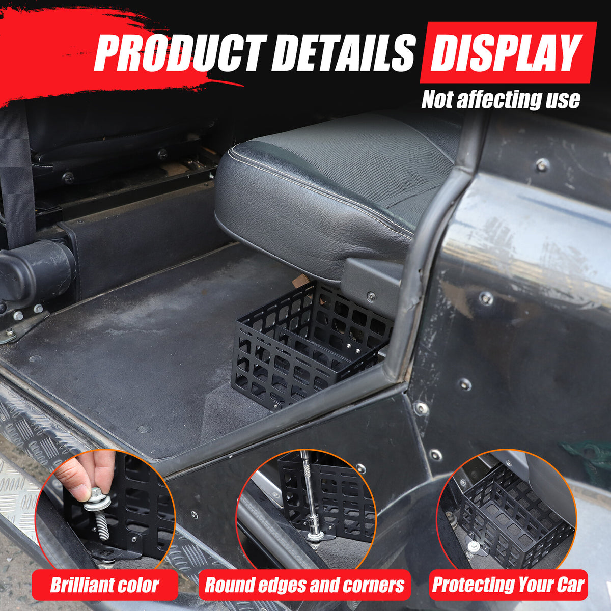 Alloy Second Row Seat Side Storage Basket Tray For LR Defender L316 2004-2018 11