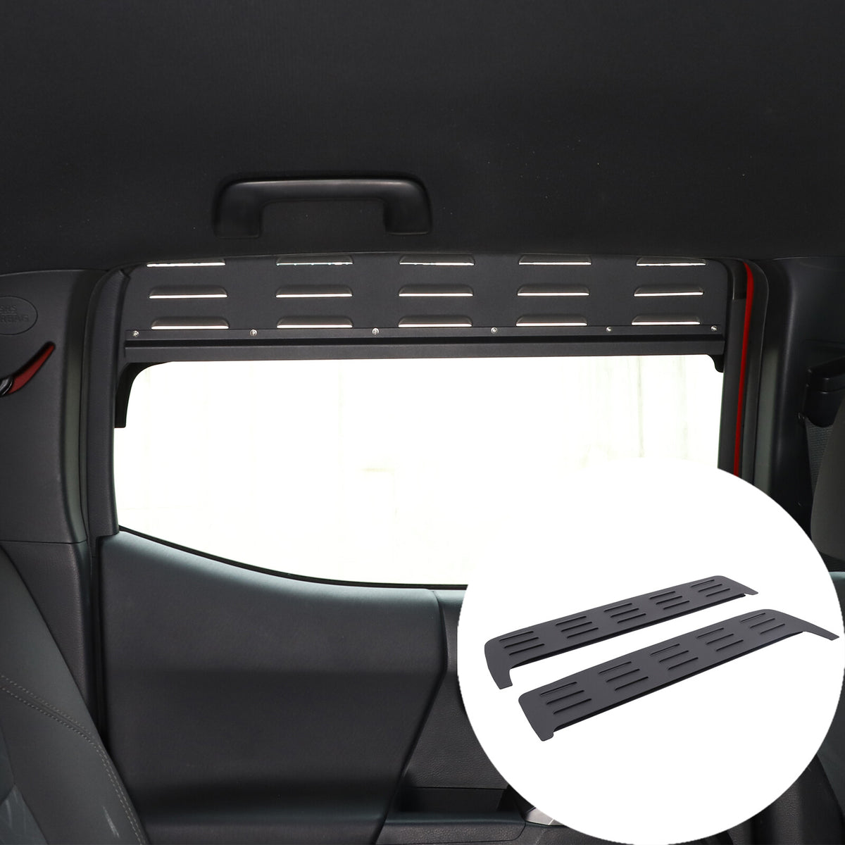 Black Aluminium Alloy Door Window Air Vents Screens For Toyota Tacoma 16-23 18