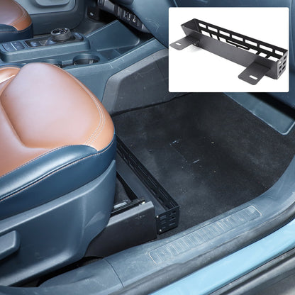 Carbon Steel & Aluminum Under Seat Storage Box Basket For Ford Maverick 2022+ 7