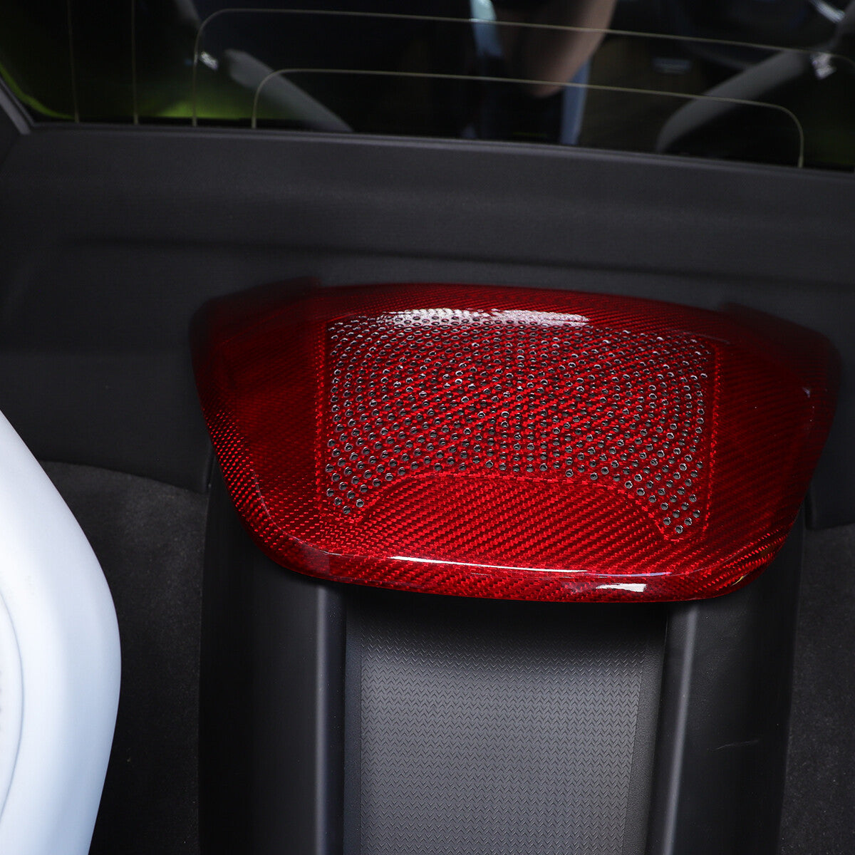 Red Real Carbon Rear Speaker Cover For Corvette C8 C8 Convertible 2LT 3LT 20-26 8
