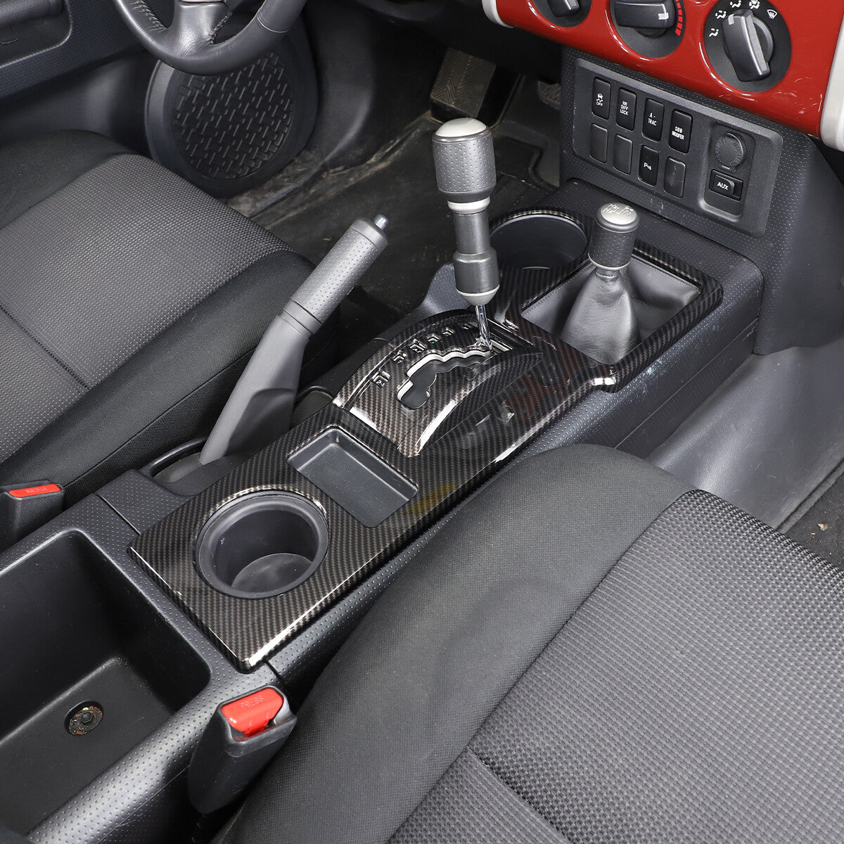 ABS Carbon Fiber Full Interior Center Decoration Trim Kit For FJ Cruiser 2007-21 - Styles 6-10 42