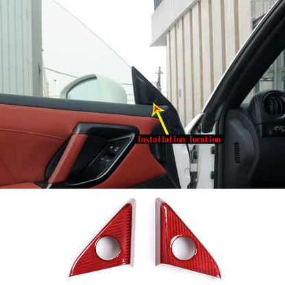 Red Real Carbon Fiber Interior Center Trim Cover Kit For Nissan GTR R35 2008-16 17