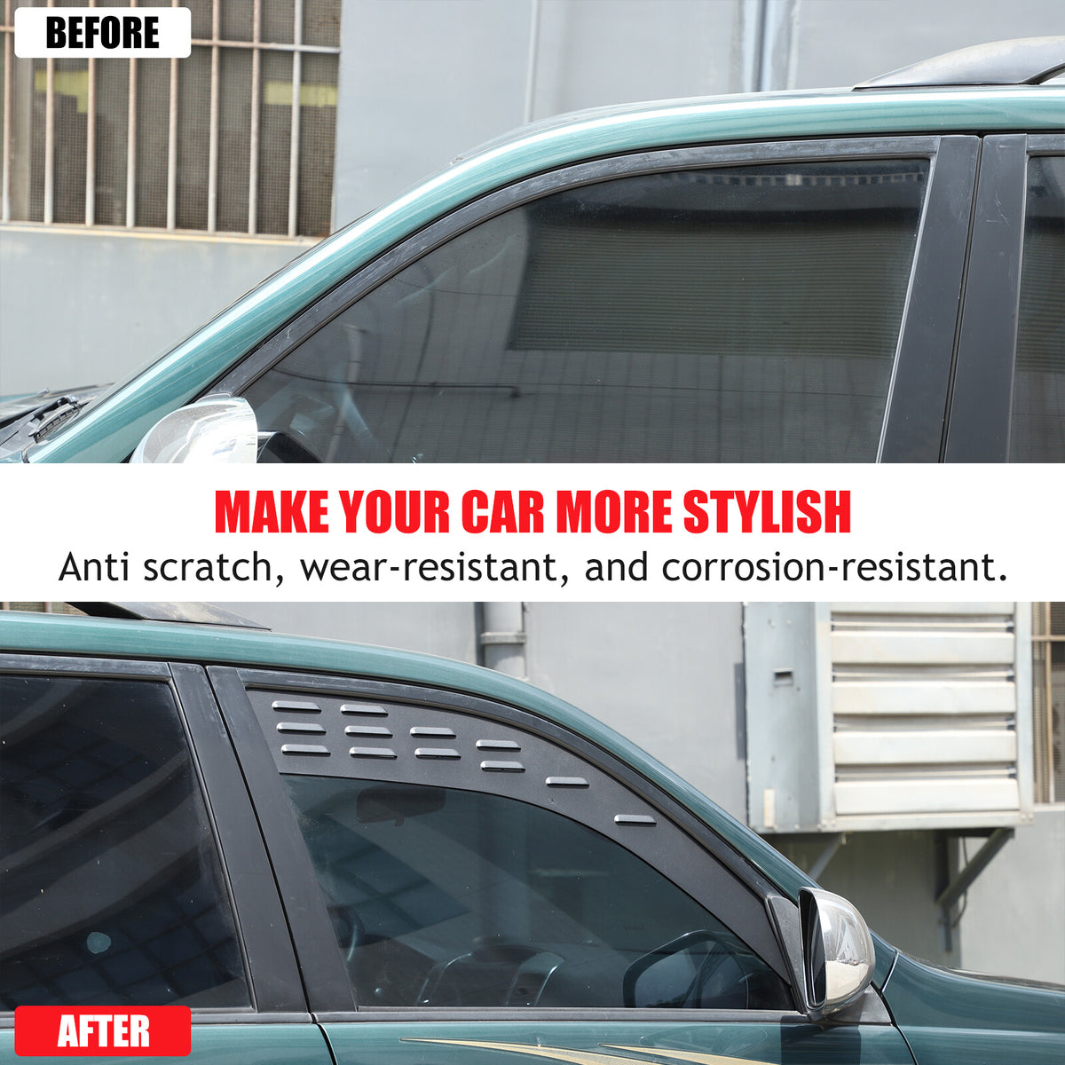 Front & Rear Window Glass Louver Air Vent Panel Trim For Lexus GX 2003-2009 6