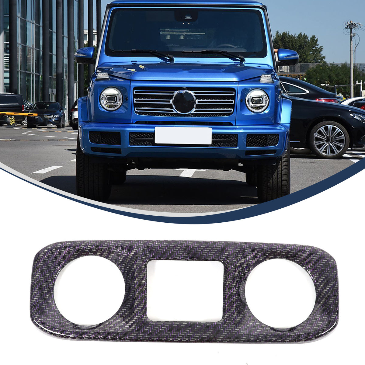 Real Carbon Fiber Center air outlet Trim Cover For Benz W463 G550 G63 19-20 14