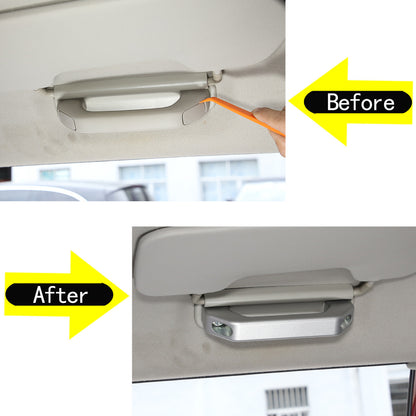 Silver Alloy Inner Car Roof Grab Handle Cover Trim For Toyota FJ Cruiser 07-21 2