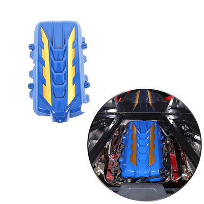 Blue Engine Bay Panel Cover Trim in Edge Yellow For Corvette C8 2020-26 4