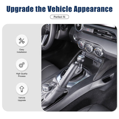Real Carbon Fiber Front Center Console Trim Cover For Mazda MX-5 Miata 2016-2025 5