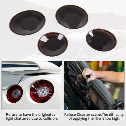 Smoke Black ABS Rear Tail Light Lamp Guard Trim Fit For Nissan GTR R35 2008-2016 17
