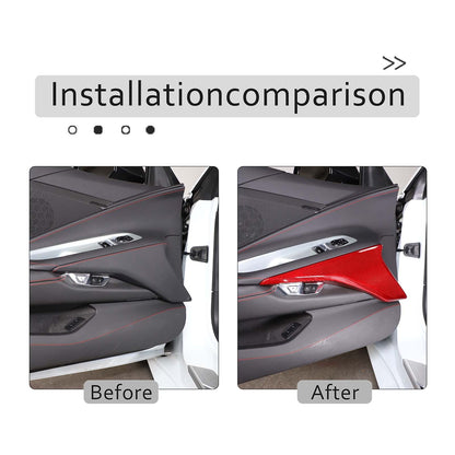 Red Real Carbon Fiber Door Panel Trim for Corvette C8 Z07 Z06 Z51 E-Ray HTC 20+ 9