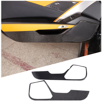 Carbon Fiber Interior Door all-inclusive anti-kick panel For Corvette C7 2014-19 1