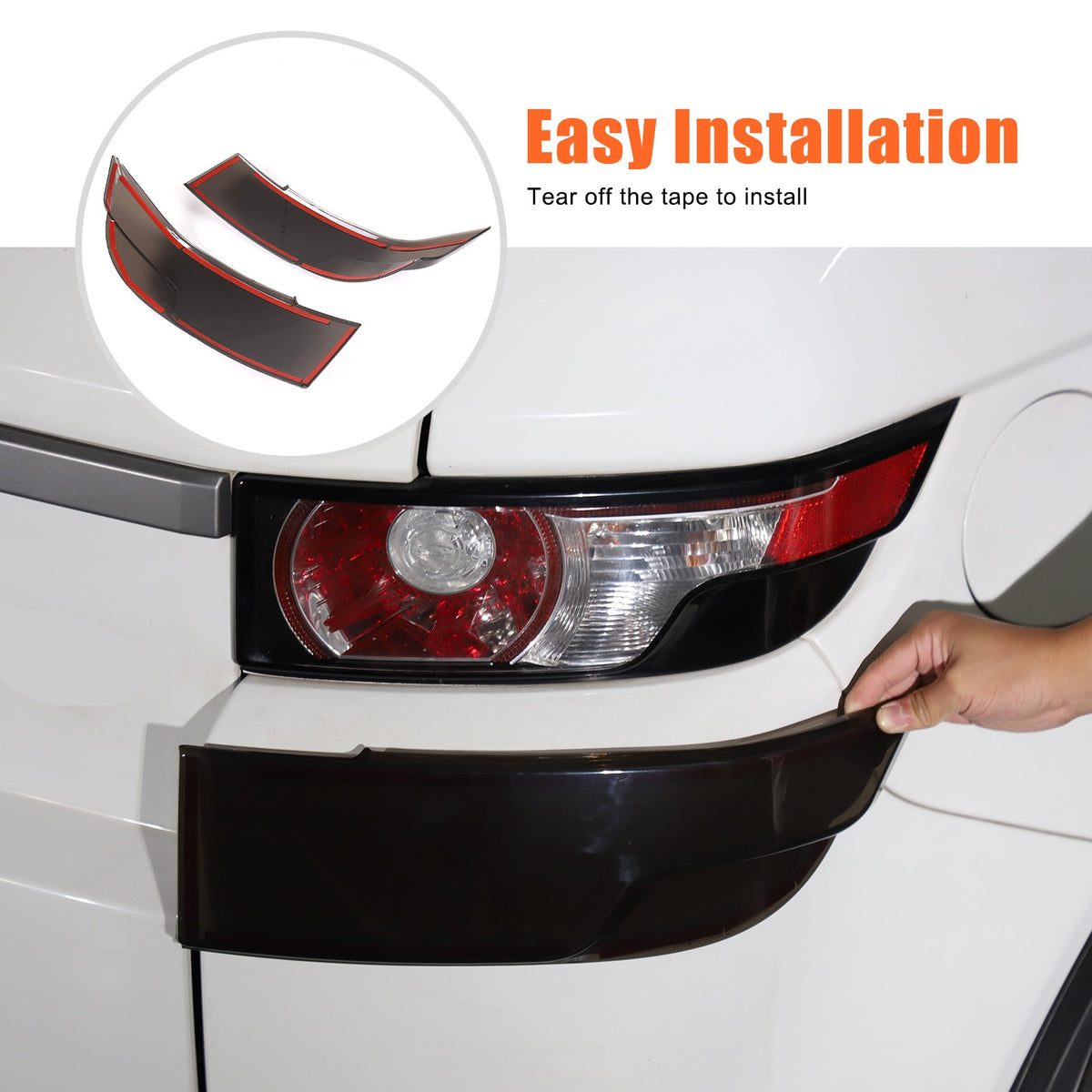 Smoked Black Tail Light Covers Rear Light Guards for Land Rover Evoque 12-19 US 14