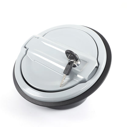 Silver Alloy Fuel Tank Cap Anti-theft Lock Cover Trim For Hummer H2 2003-2009 10