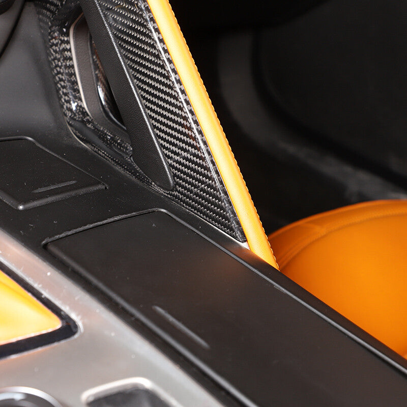 Real Carbon Fiber Interior Dashboard Trim Cover Decor Kit For Corvette C7 14-19 63