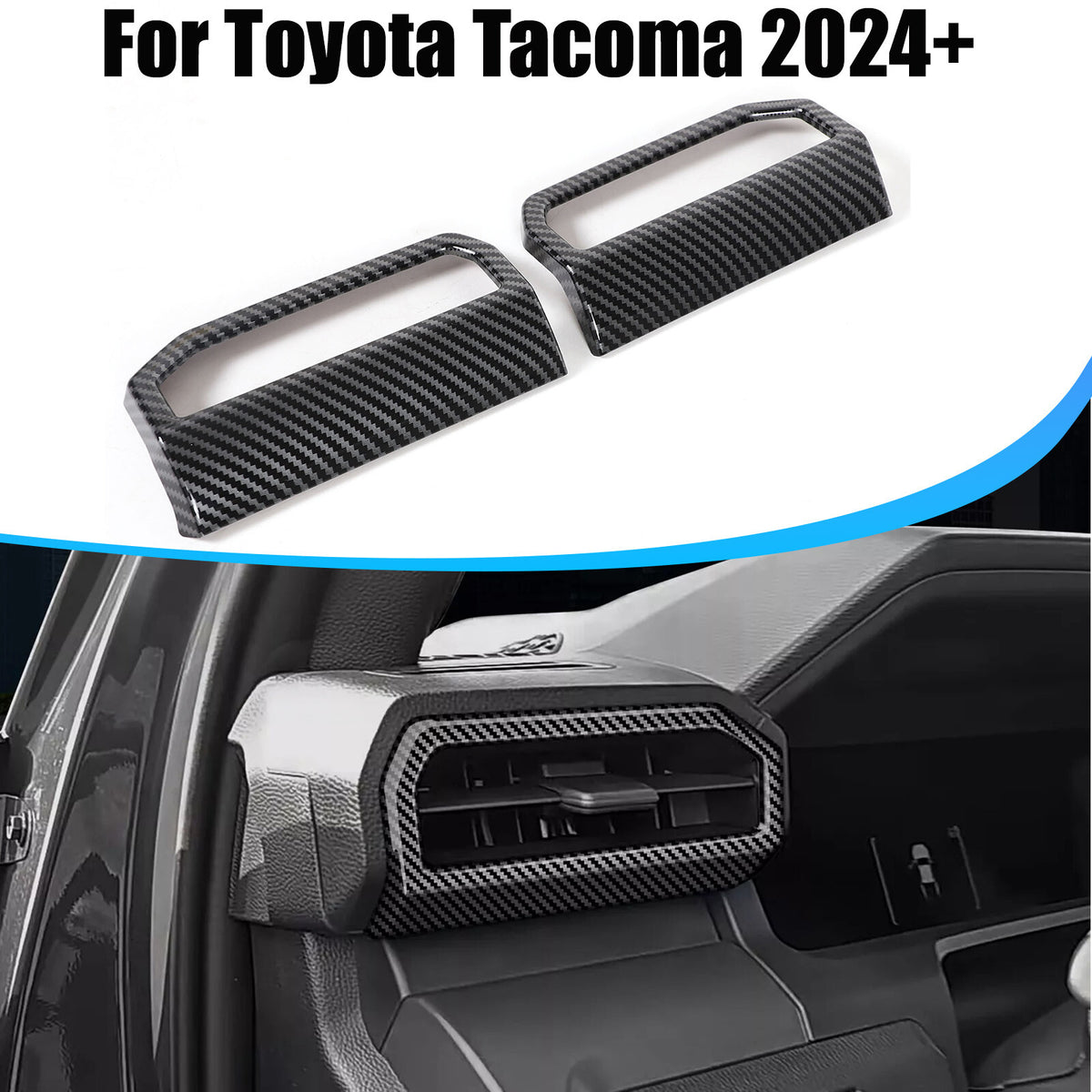 ABS Carbon Fiber Interior Full Set Panel Cover Trim Kit for Toyota Tacoma 24-26 - Styles 1-5 96