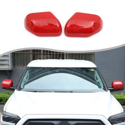 Red ABS Side Mirror Cover Trim with Turn Signal For Toyota Tundra/Sequoia 22+ US 4