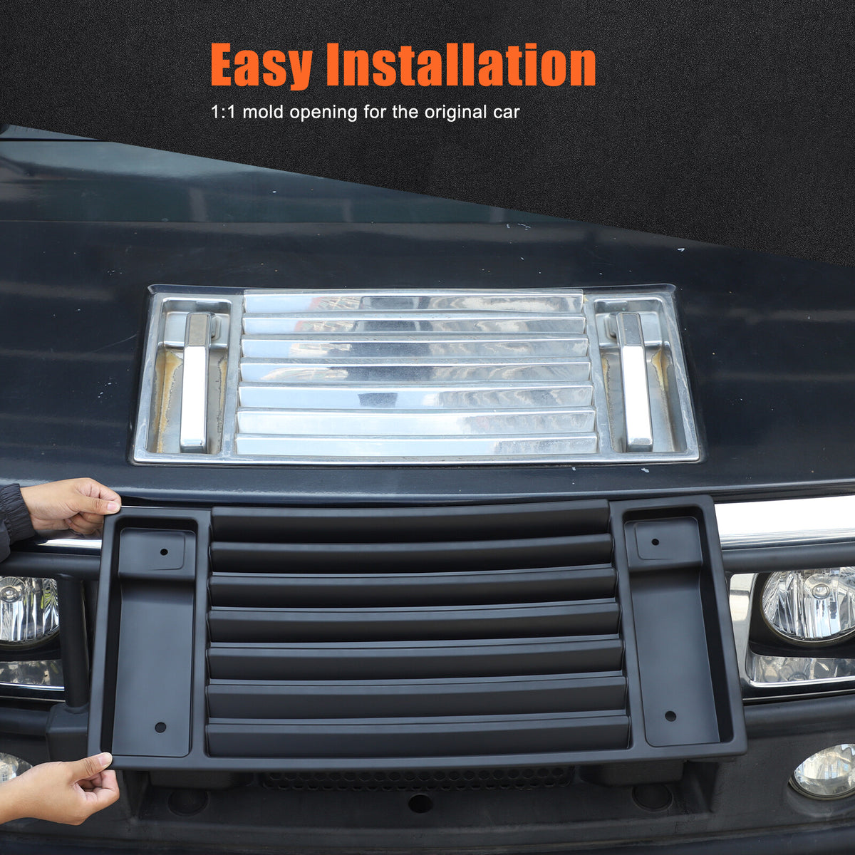 ABS Matte Black Front Hood Grille Engine Cover Trim for Hummer H2 2003-2009 US 22