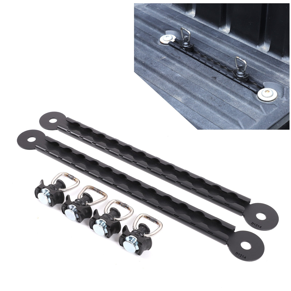 Rear Bed Side Expansion Slide Rails Bed Tie-Down Rails For Toyota Tundra 22+ US 17