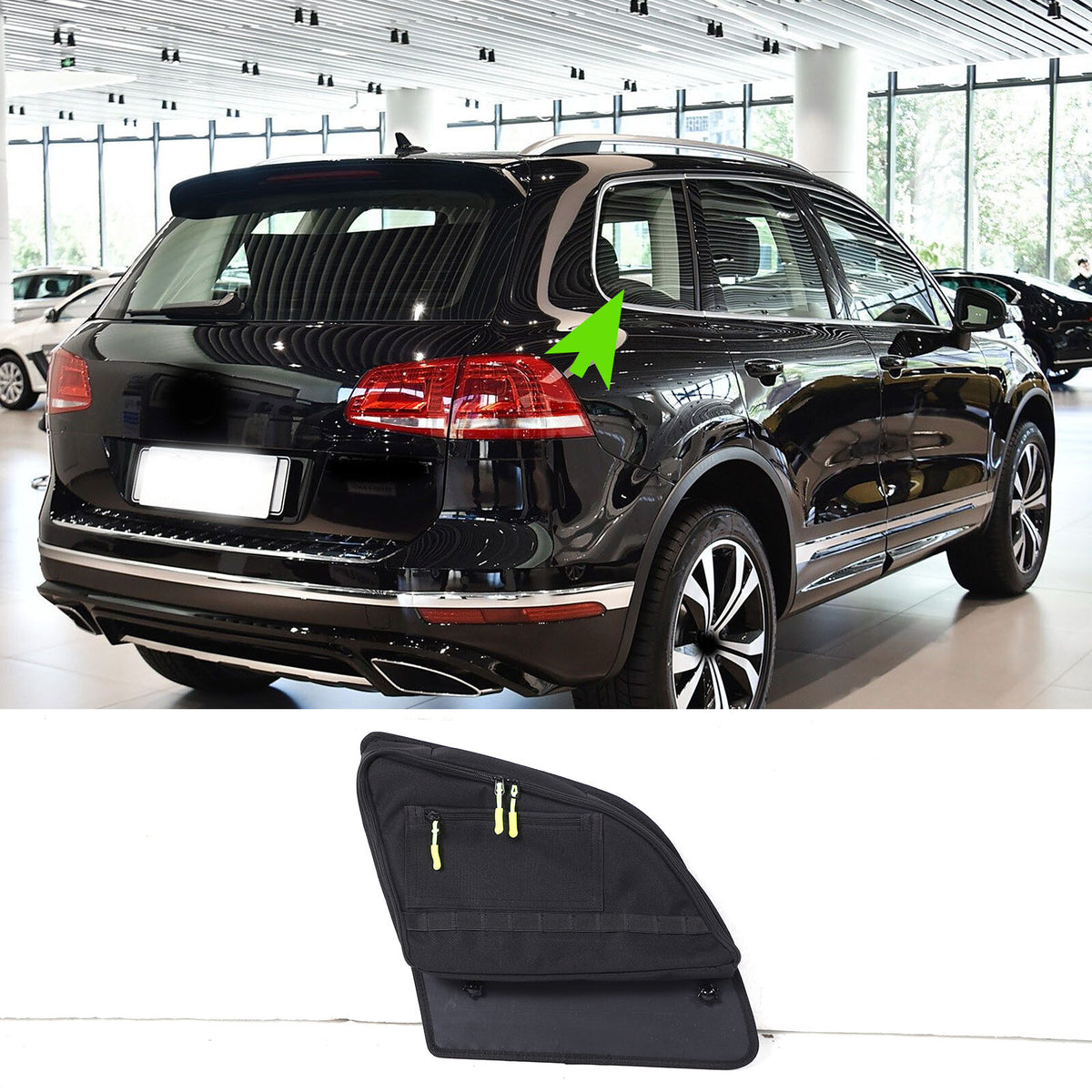 Car Trunk Right Side Window Storage Bag Tool Bag For Volkswagen Touareg 2011-18 2