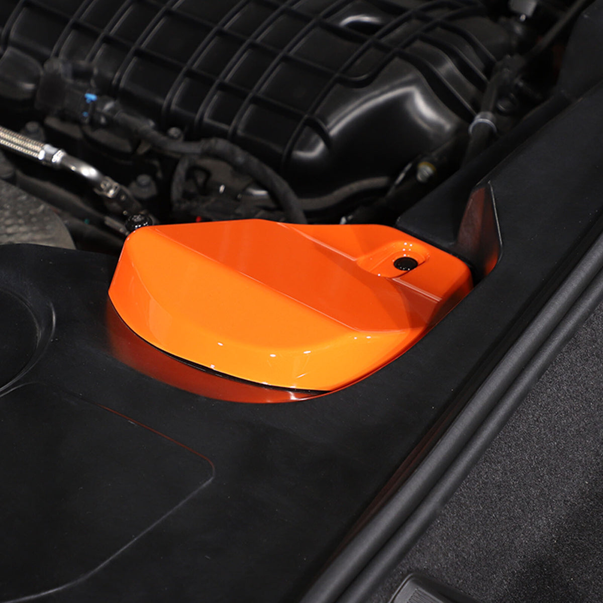 Orange Rear Shock Tower Protective Cover Trim For Corvette C8 Coupe 20-26 12