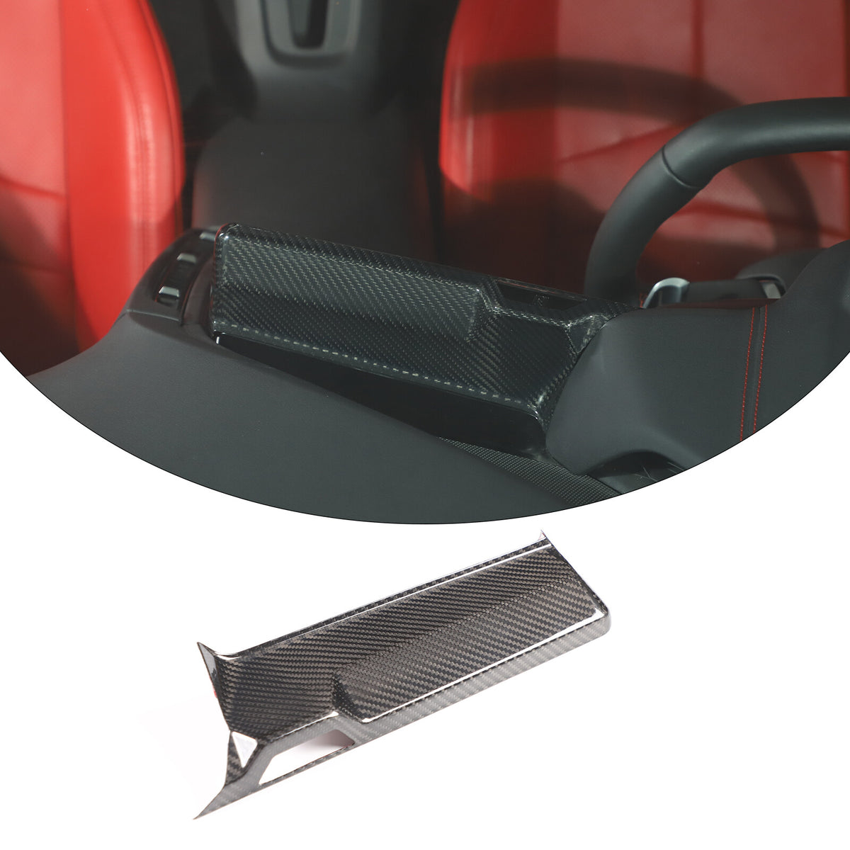 Real Carbon Fiber Center Console Screen Back Frame Trim For Corvette C8 2020-25 5