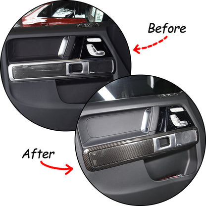 For 19-2021 Mercedes Benz G Class ABS Carbon Fiber Door Handle Frame Trim Cover 15