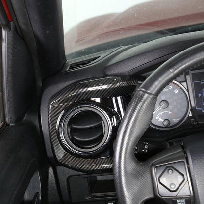 ABS Carbon Dashboard U Shape Air Vent Outlet Cover trim For Toyota Tacoma 16-23 3