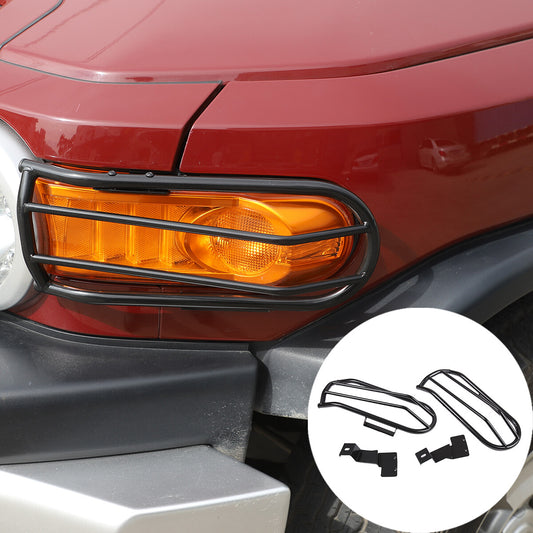 For Toyota FJ Cruiser 07-21 Black Steel Front Fog Light Bumper Lamp Cover Trim 1