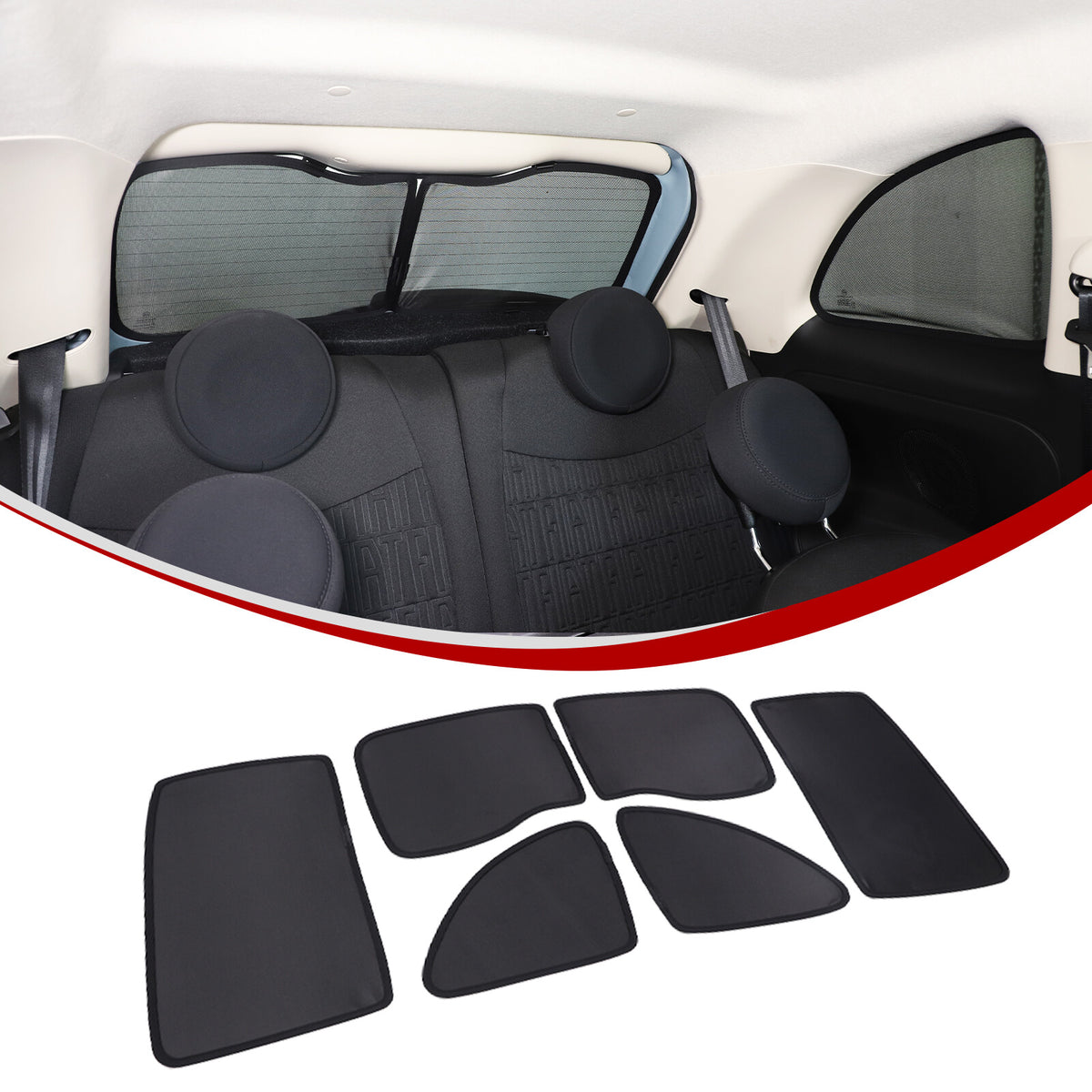 Full Window Screen Full Window Screen Trim Cover For Fiat 500/Abarth 595 695 16+ 7