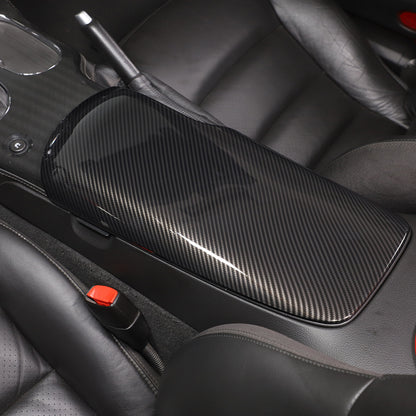 Carbon Fiber ABS Center Console Armrest Box Cover For Corvette C6 2005-2013 4
