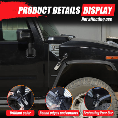 Replacement Aluminum Chrome Silver Hood Handle Cover Trim For Hummer H2 2003-09 10