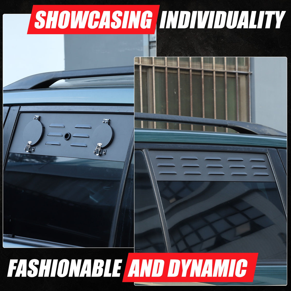 Rear Window Louver Air Vent Trim (Heater Version) For Toyota Prado 2003-2023 16