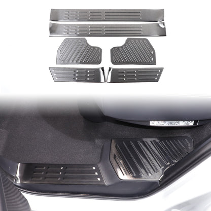 Black Interior Door Sill Guard Protector Cover For Toyota Land Cruiser LC250 US 2