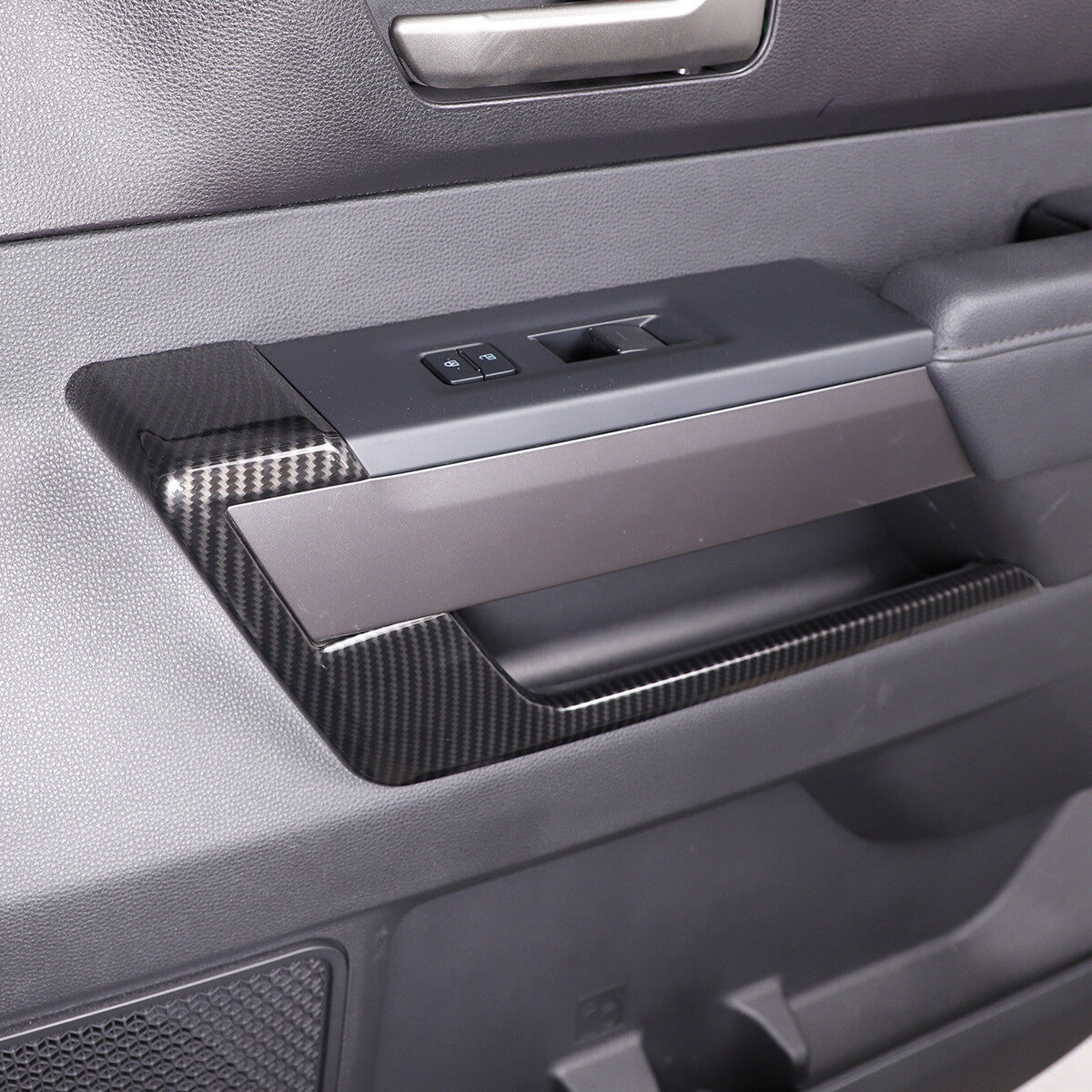 4PCS Carbon Fiber Pattern Interior Door Panel Trim Frame Set For Tundra 2022-26 9