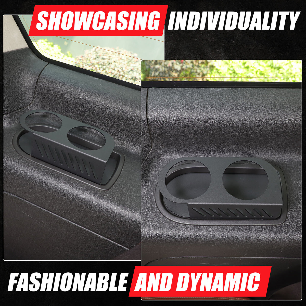 Aluminum Alloy Right Side Rear Cup Holder Trim For Cadillac Escalade 2007-2014 9