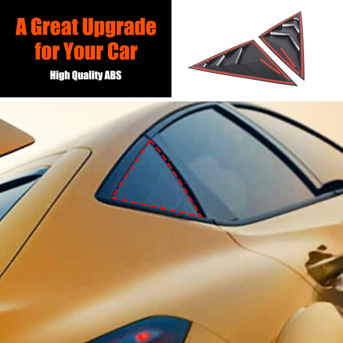 Carbon Fiber ABS Rear Quarter Window Louvers Trim For Acura Integra 2023-2024 9