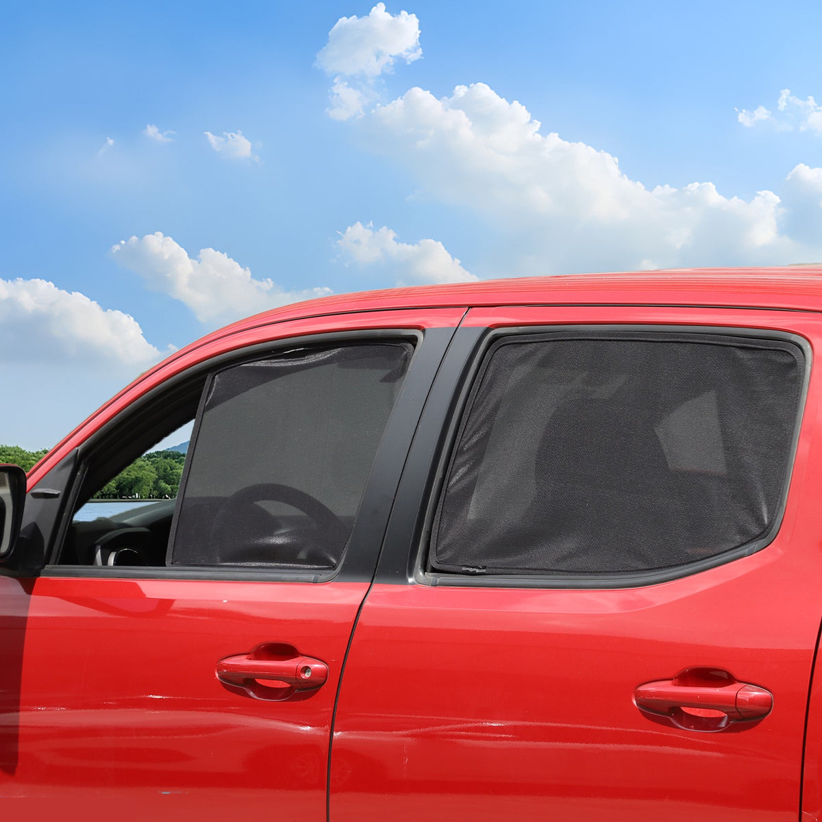 Front Rear Window Sun Shade Cover Mesh Shield Screen For Toyota Tacoma 2016-2022 11