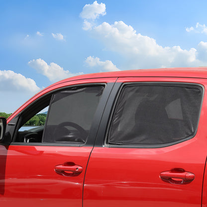 Front Rear Window Sun Shade Cover Mesh Shield Screen For Toyota Tacoma 2016-2022 11