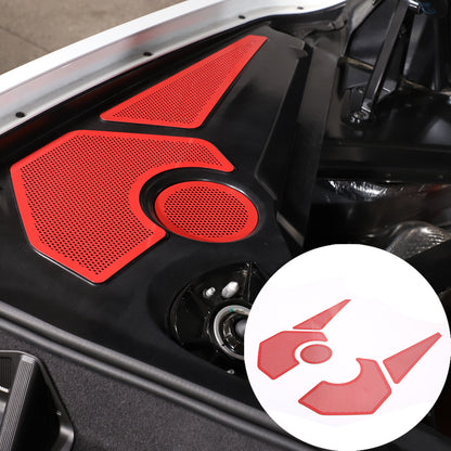 Red Steel Engine Hood Compartment Panel Trim Cover Set For Corvette C8 Z06 20-26 11