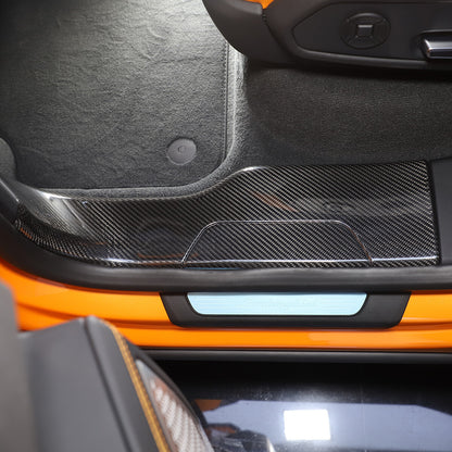 Real Carbon Fiber Door Sill Guard Cover Trim Strip For Lamborghini Urus 18-23 5