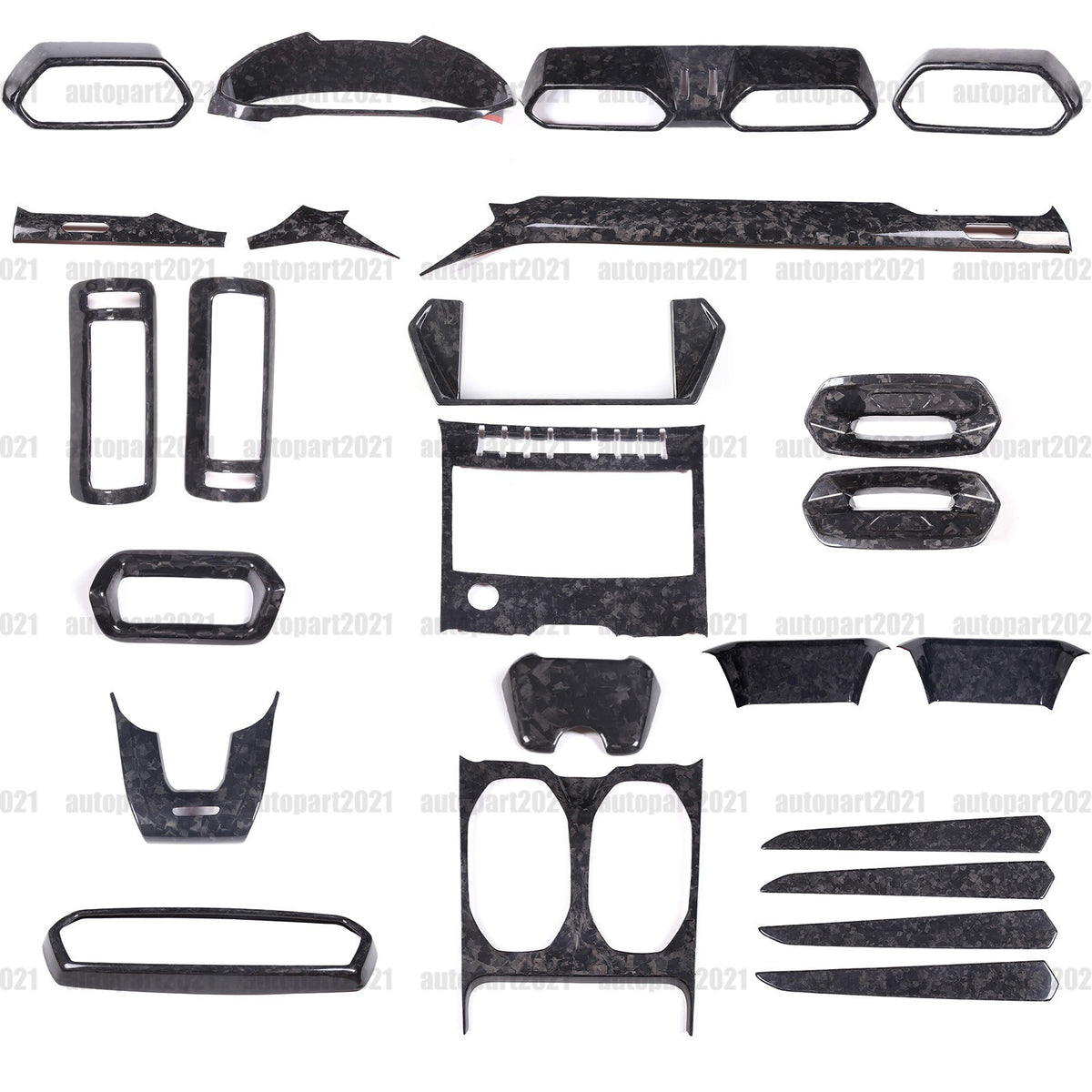 Forged Real Carbon fiber Interior Center Trim Kit Set For Lamborghini URUS 18-23 1