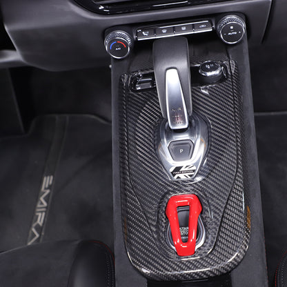 Real Carbon Fiber Center Gear Panel Trim Cover Kit For Lotus EMIRA AT 2021-25 2