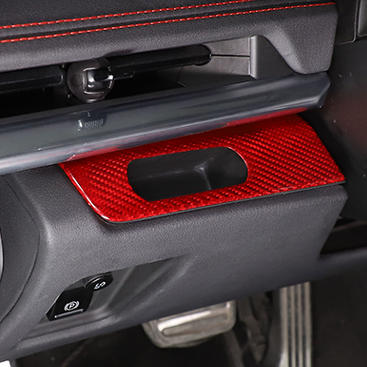 Red Real Carbon Fiber Full Interior Set Decor Trim Kit for Corvette C8 20-25 - Styles 21-25 19