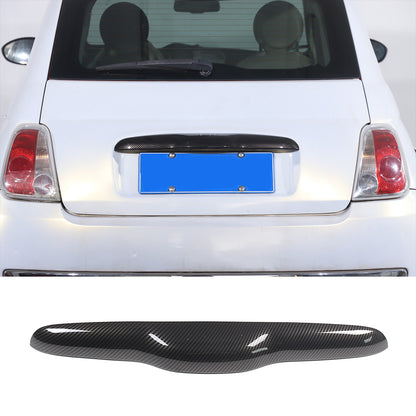 ABS Carbon fiber Tailgate Trunk Handle Cover Trim For FIAT 500 2011-23 10
