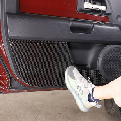 Carbon Fiber Front Door Anti-kick Panel Sticker For Toyota FJ Cruiser 2007-2021 6