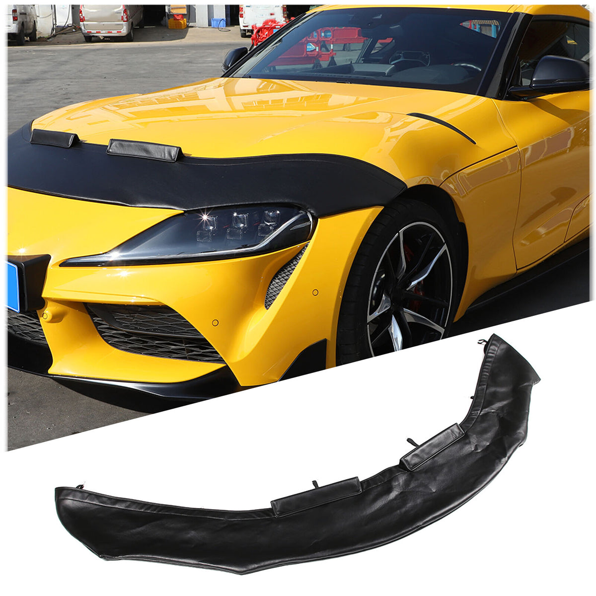 Black Hood Sand Guard Protection Forming Cover For Toyota Supra 2019-2022 US 9