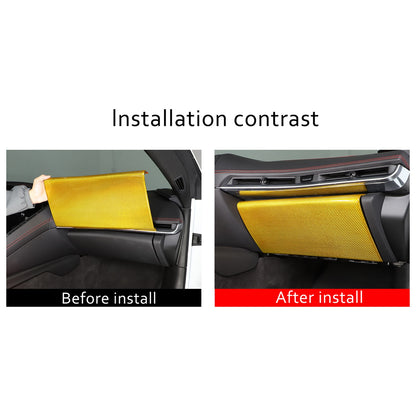 Yellow Carbon Fiber Co-pilot Storage Glove Box Trim For Corvette C8 2020-26 12