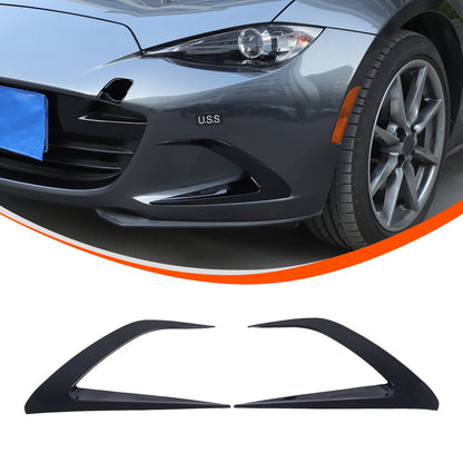 Gloss Black Front Side Vent Fin C Canards Splitter For Mazda MX-5 Miata 2016-23 5