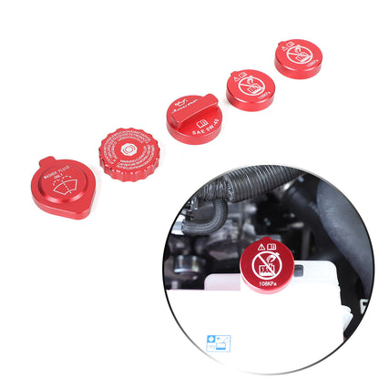 Red Alloy Engine Cabin Fluid Switch Trim Cover For Toyota Land Cruiser LC250 24+ 4