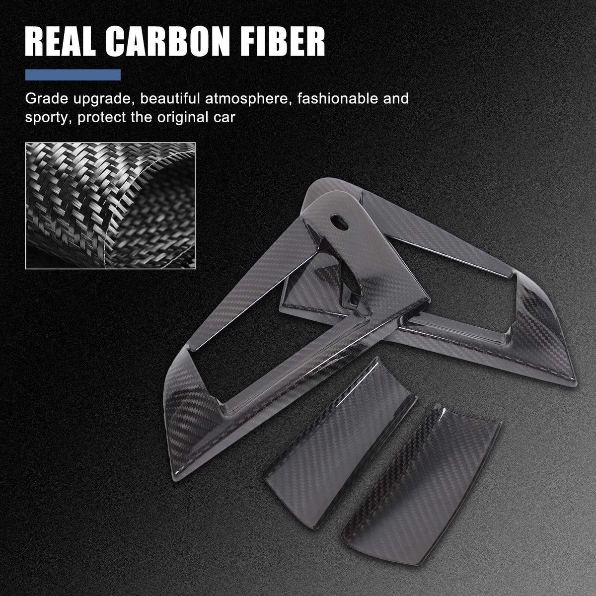 Real Carbon Fiber Exterior Door Handle Cover Trim For Nissan 370Z Z34 2009-20 US 11